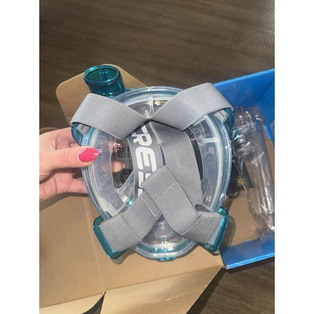 Cressi Baron Junior Dry Full Face Snorkel Mask Blue Size XS Age 7 To 12 NEW NIB